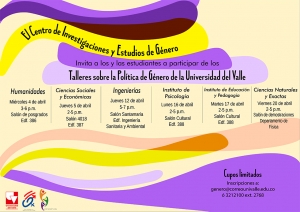 Talleres con estudiantes sobre la Pol&iacute;tica de G&eacute;nero de la Universidad del Valle